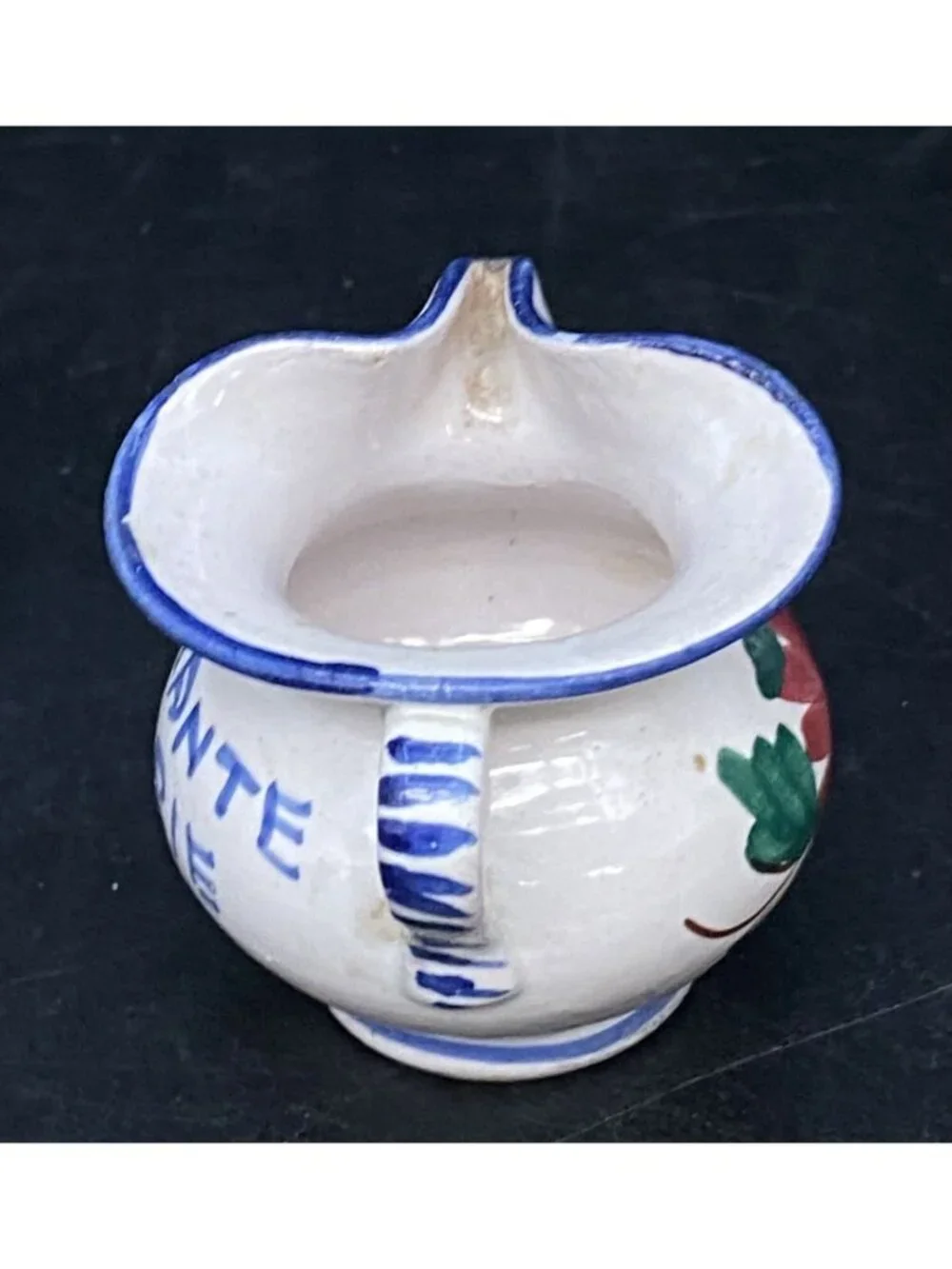 Italian Tre Marie Pottery Pitcher & Retro Green Pink Miniature Lot 2